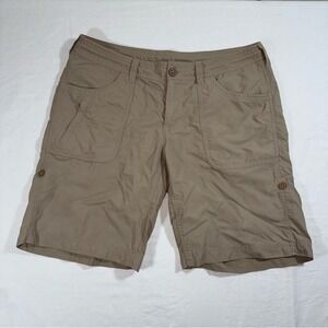 The North Face‎ Womens Horizon Utility Hiking Shorts Khaki Tan Size 10 Ripstop